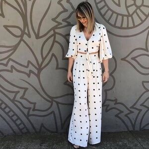 Shona Joy Shelby tuxedo pants and top SET size M